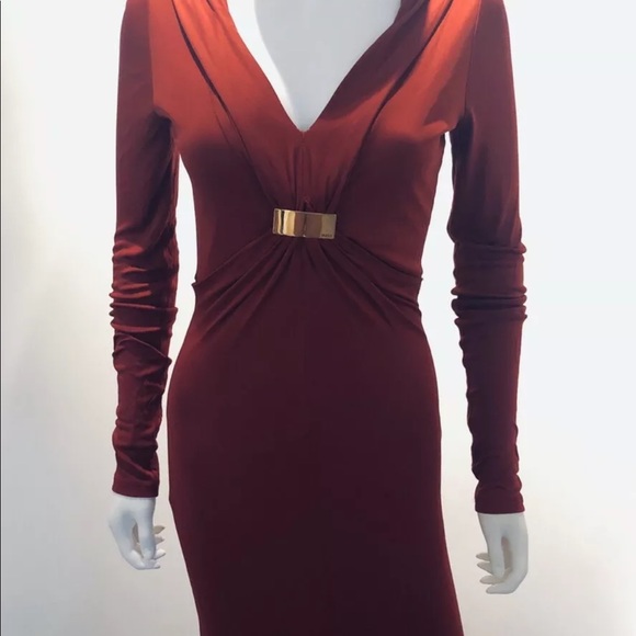 WOMENS PUCCI GOWN IN RED, STRETCH JERSEY SIZE 6 - Picture 6 of 7